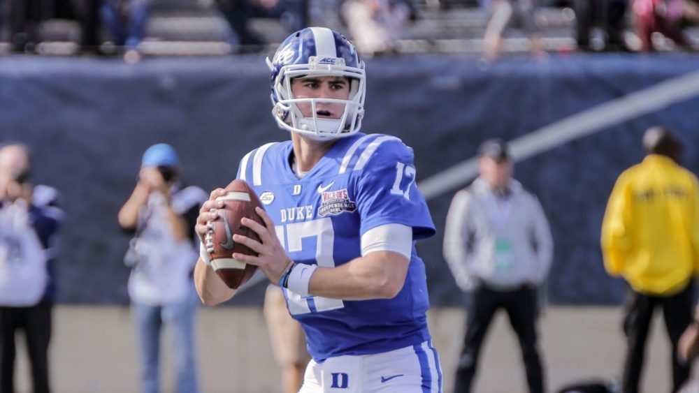 QB Daniel Jones (17) during Walk-On's Independence Bowl^ Shreveport^ USA - 27 Dec 2018